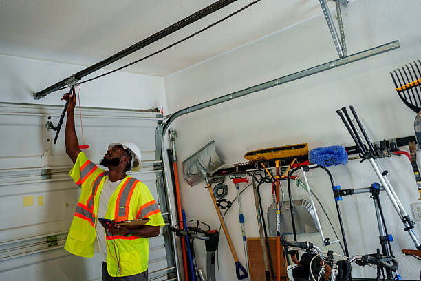 Professional Garage Door Installation technician working in Barrett, TX